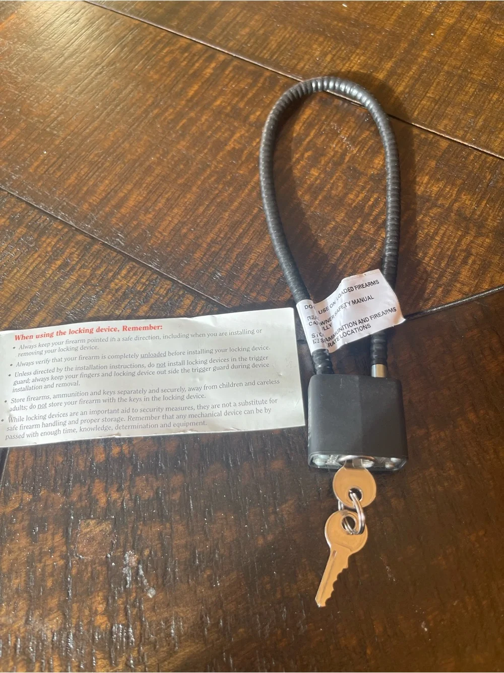 Ruger Cable Gun Lock
